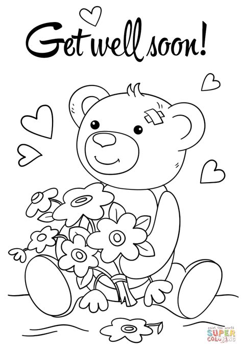 Printable Coloring Get Well Cards